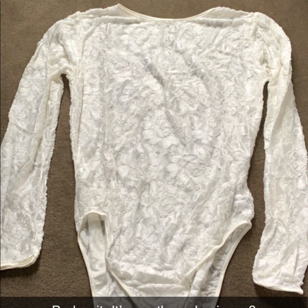See through bodysuit, Floral